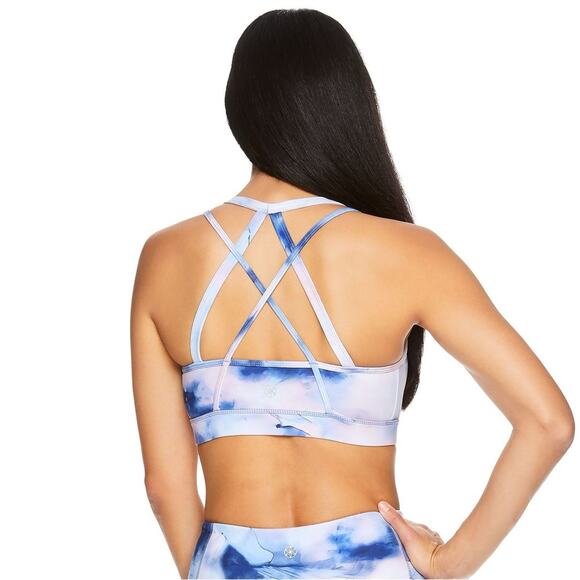 Gaiam Shiva Kennedy Print in Blue Ice Medium-Impact Sports Bra Medium NWT - Picture 2 of 6